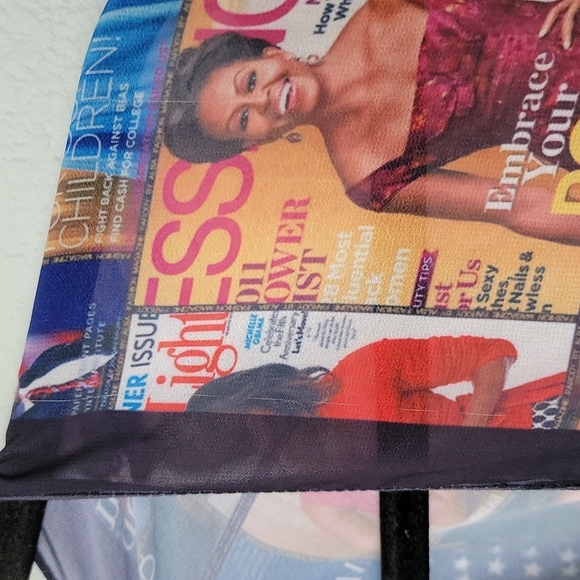 I heart Obama novelty NWT fringe kimono Large - XXL - Picture 3 of 7